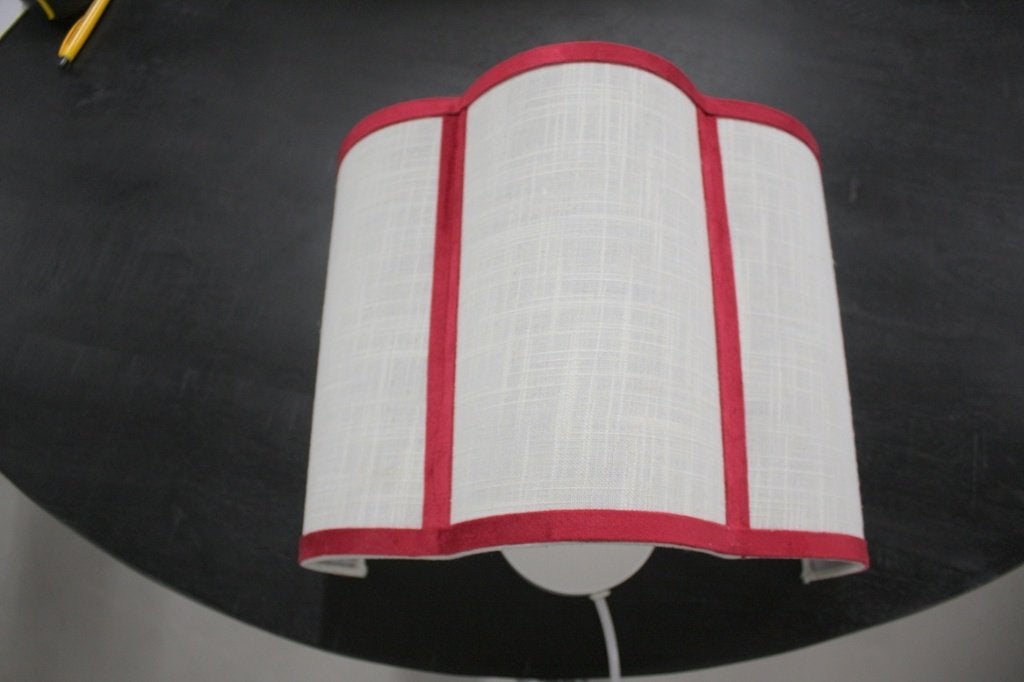 Wandlamp Fringe Light en Living stof creme met rode bies, Ophalen of Verzenden, Zo goed als nieuw