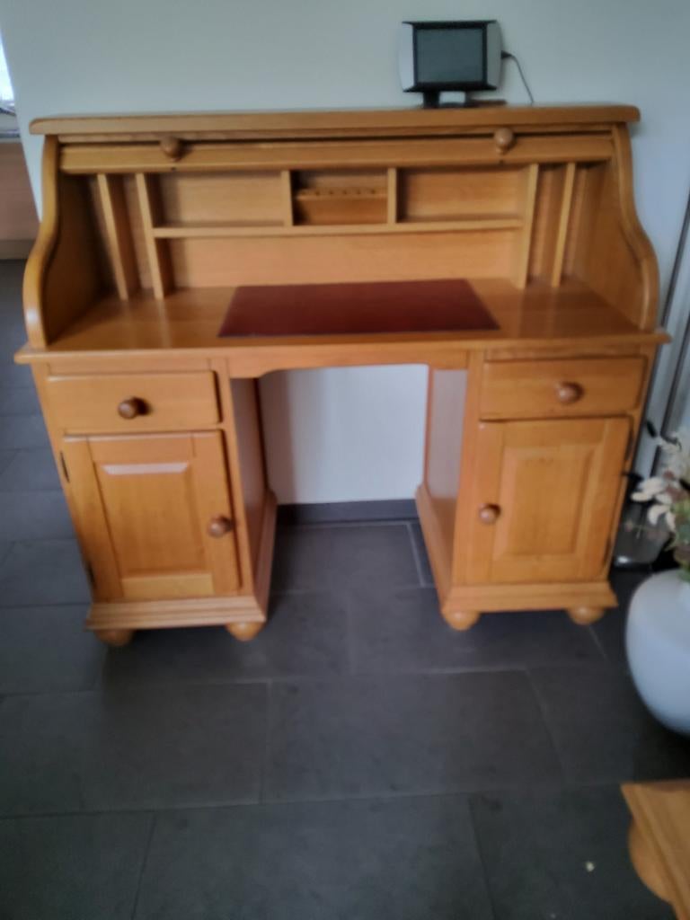 Massief licht eiken secretaire, Huis en Inrichting, Kasten | Secretaires, Ophalen, Gebruikt