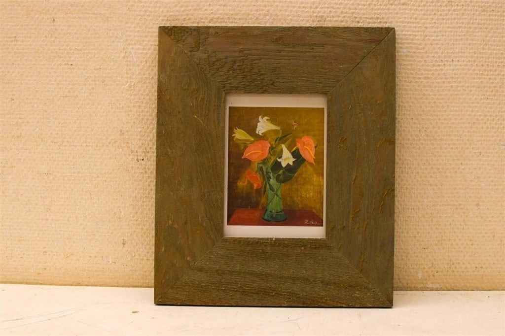 Prent/poster vaas met bloemen 50075