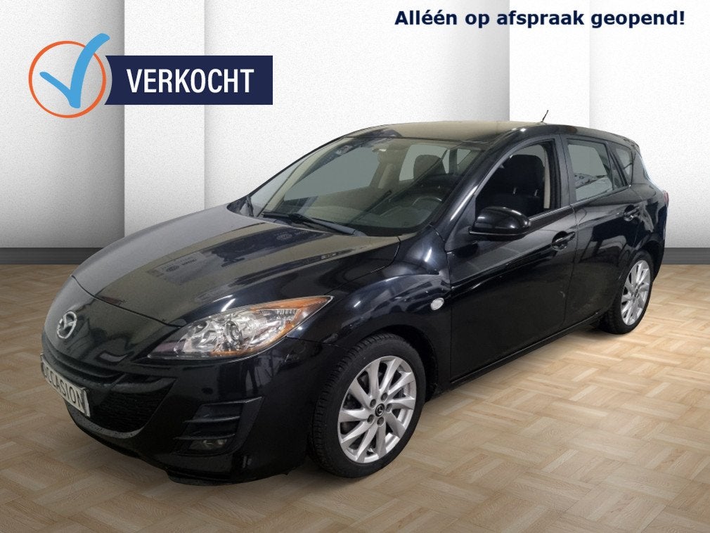 Mazda 3 2.0 Limited AUTOMAAT 150PK 5drs Airco CruiseControl, Auto's, Mazda, Euro 5, Stof, Gebruikt, Zwart