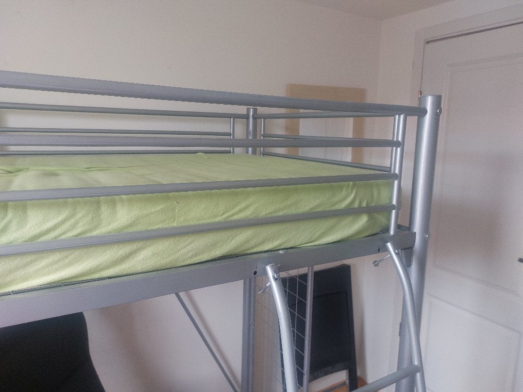 Hoogslaper metaal stevig, Ophalen, Gebruikt, 90 cm, Eenpersoons