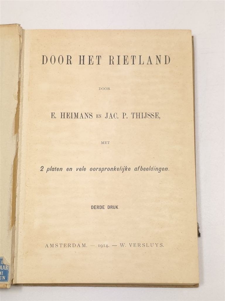 Door Rietland — Heimans & Thijsse, Antiek Natuurboek 1914, Ophalen of Verzenden