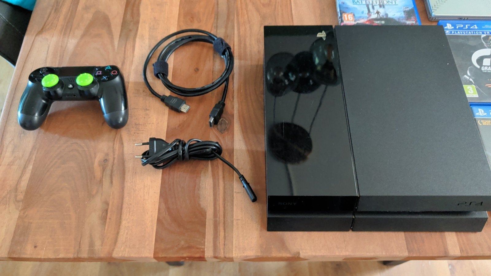 PS4 met diverse spellen en controller, Ophalen of Verzenden, Gebruikt, Zwart, Met games