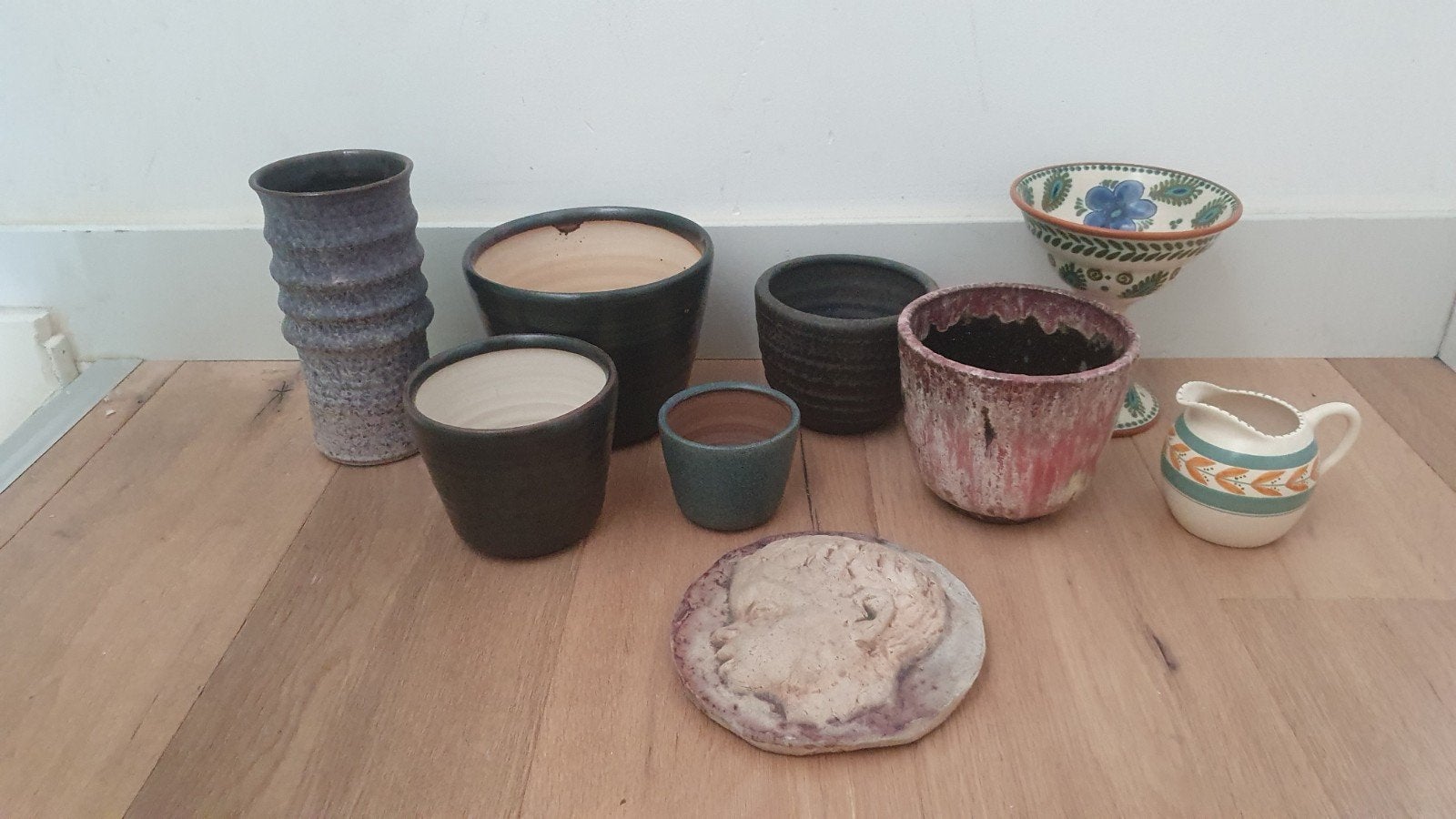 SALE! Diverse vintage aardewerk van oma, Tuin en Terras, Bloempotten, Ophalen, Rond, Aardewerk, Minder dan 40 cm