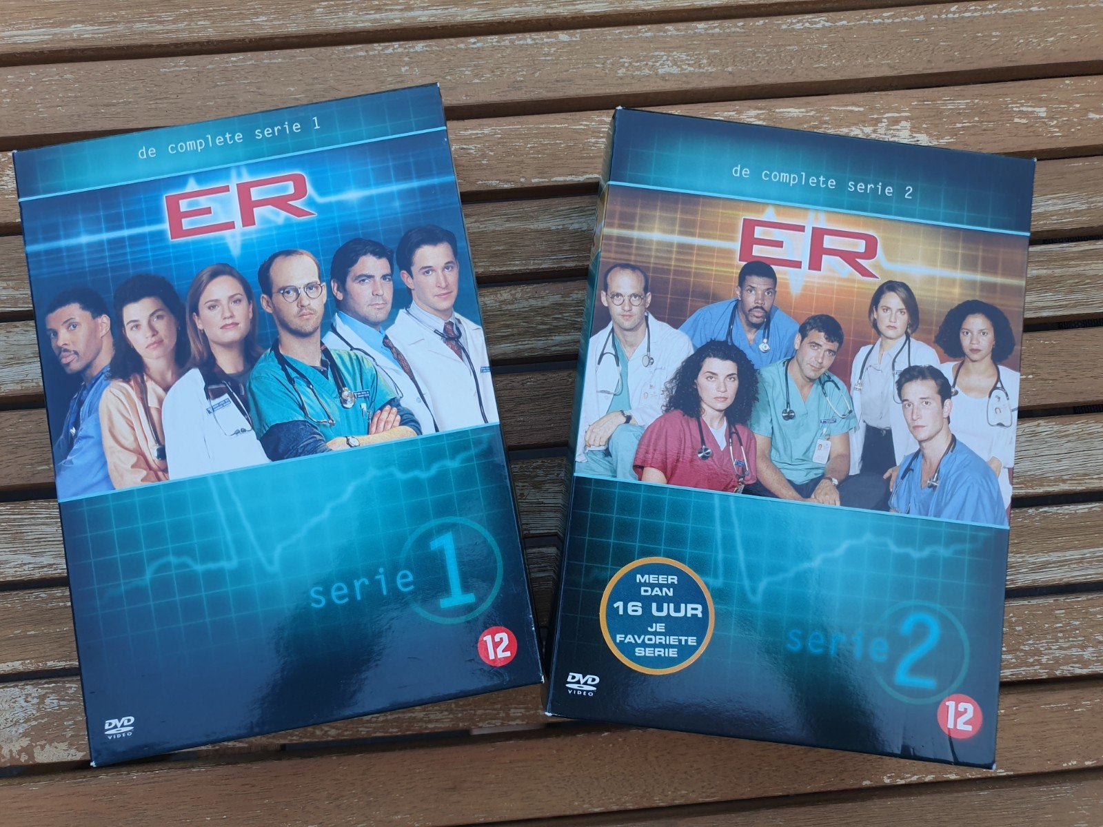 ER - De complete serie 1 & 2 DVD boxsets, Cd's en Dvd's, Dvd's | Tv en Series, Engels, Nederlands, Ophalen of Verzenden, Zo goed als nieuw