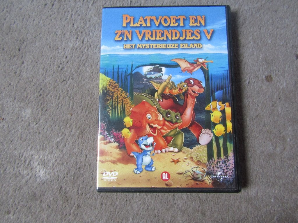 DVD: Platvoet en zijn vriendjes - Het mysterieuze eiland, Europees, Gebruikt, Tekenfilm, Alle leeftijden