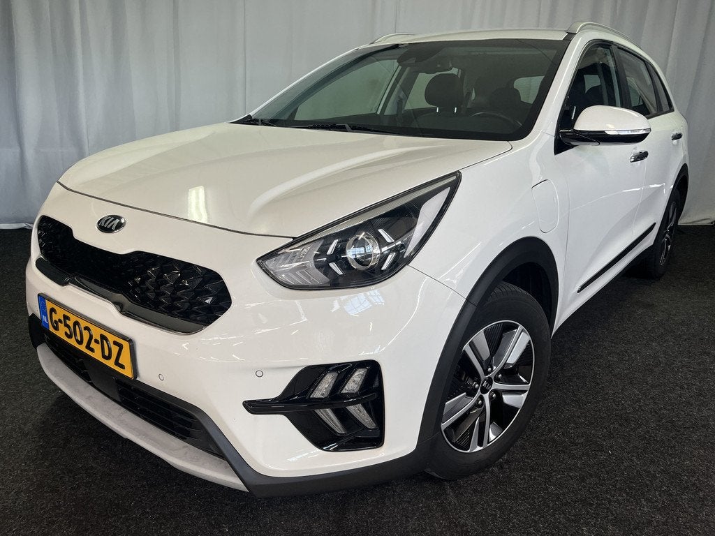 Kia Niro 1.6 GDi PHEV PLUG-IN DynamicLine 1E EIGN/ECC/CAMERA, Auto's, Kia, 8 kWh, Gebruikt, Met garantie (alle), Leder en Stof