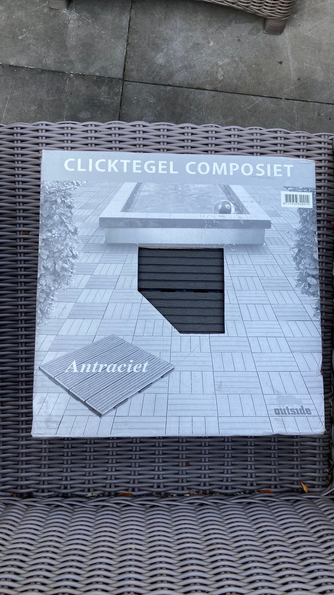 Antraciet Composiet Clicktegels 30x30 cm (Nieuw), Ophalen, Minder dan 5 m², Terrastegels, Composiet