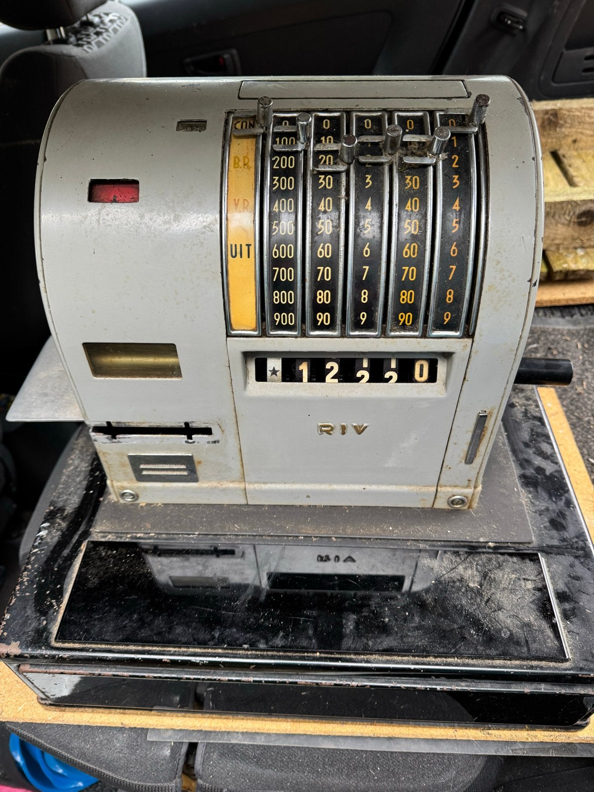 Vintage RIV Kassa uit de jaren '50 - Gulden/Centen, Ophalen