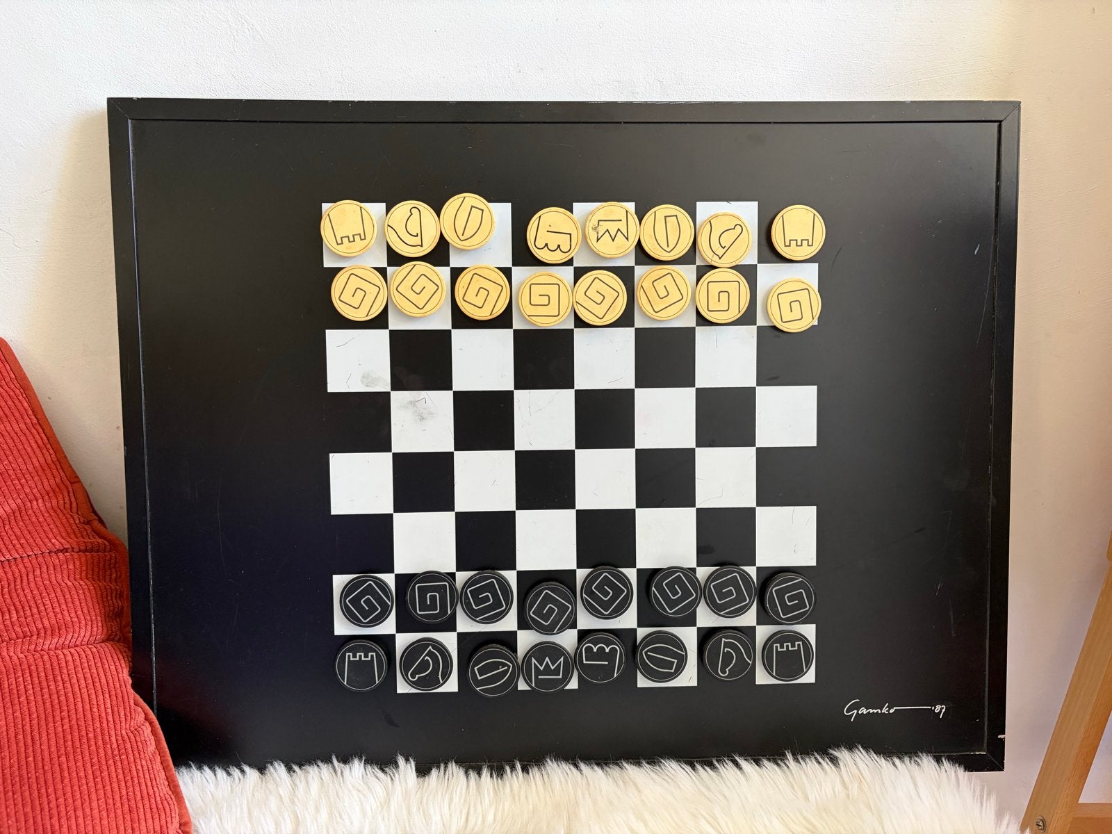 Metalen Magneet Schaakbord, Hobby en Vrije tijd, Gezelschapsspellen | Bordspellen, Een of twee spelers, Ophalen of Verzenden, Gebruikt