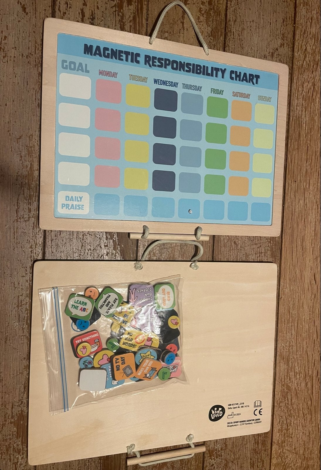 Magnetisch verantwoordelijkheidsbord voor kinderen, Kinderen en Baby's, Speelgoed | Educatief en Creatief, Gebruikt, Ontdekken