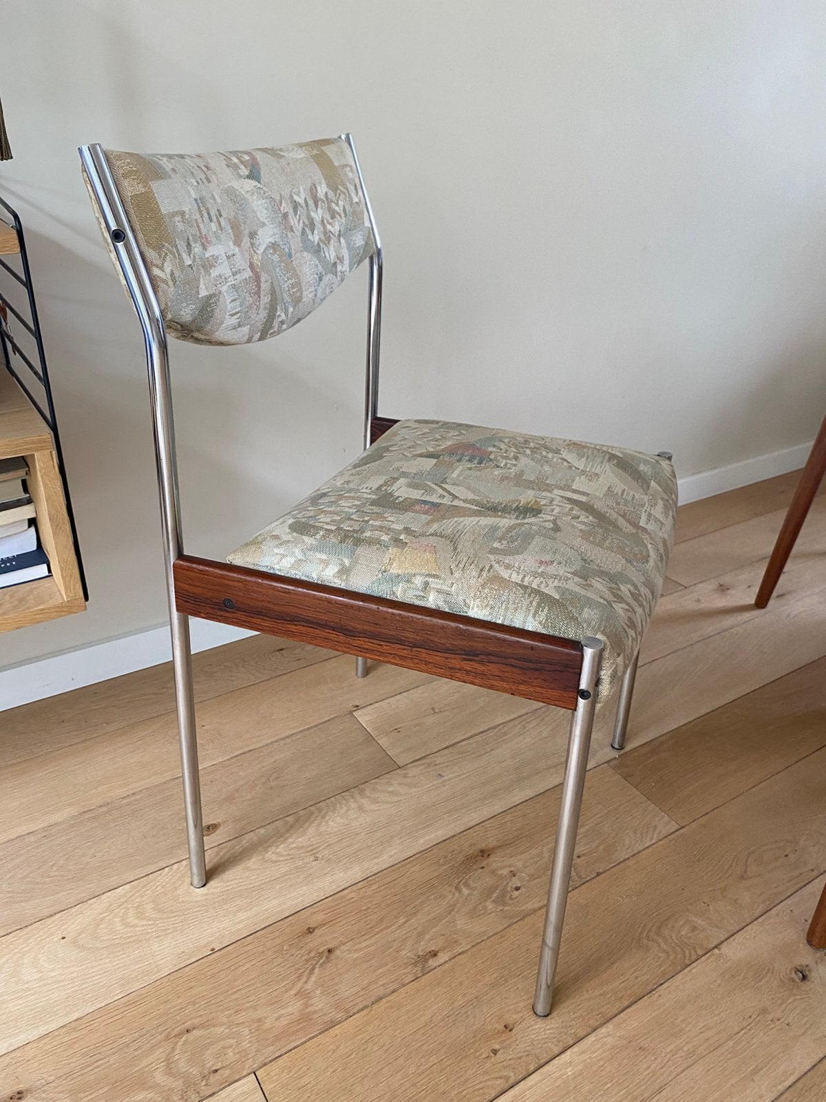 Vintage Retro pallisander Thereca stoel 1960 Dutch design, Ophalen of Verzenden, Zo goed als nieuw, Eén