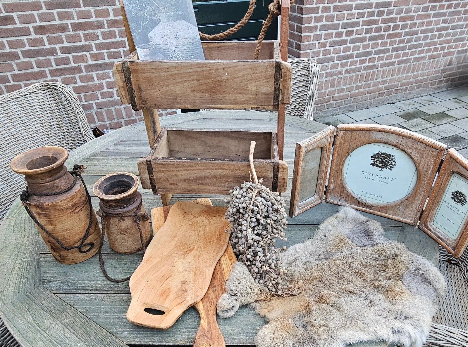 Mooie landelijke accessoires, Hout, Ophalen of Verzenden, Bruin, Landelijk