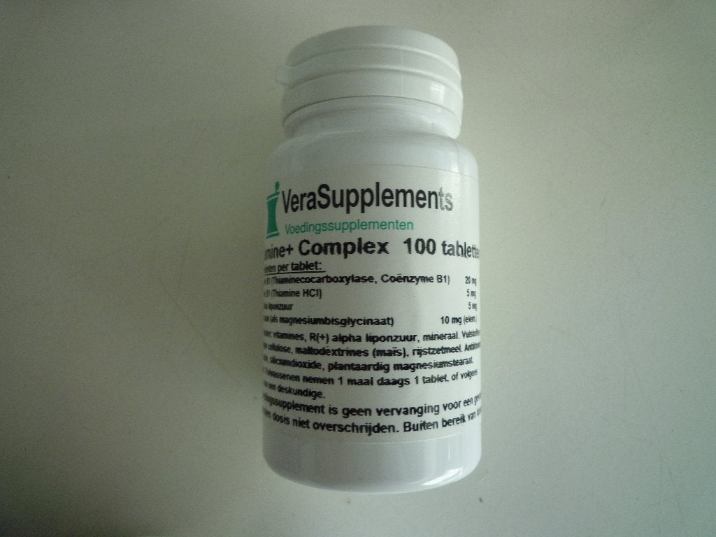 Thiamine + Complex VeraSupplements 100 tabletten, Ophalen of Verzenden, Nieuw, Overige typen