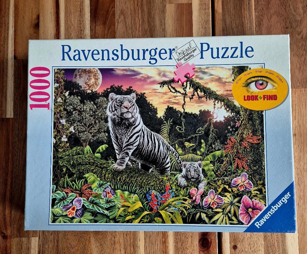 Puzzel Ravensburger 1000 stukjes Tijgers, Ophalen of Verzenden, 500 t/m 1500 stukjes, Zo goed als nieuw, Legpuzzel