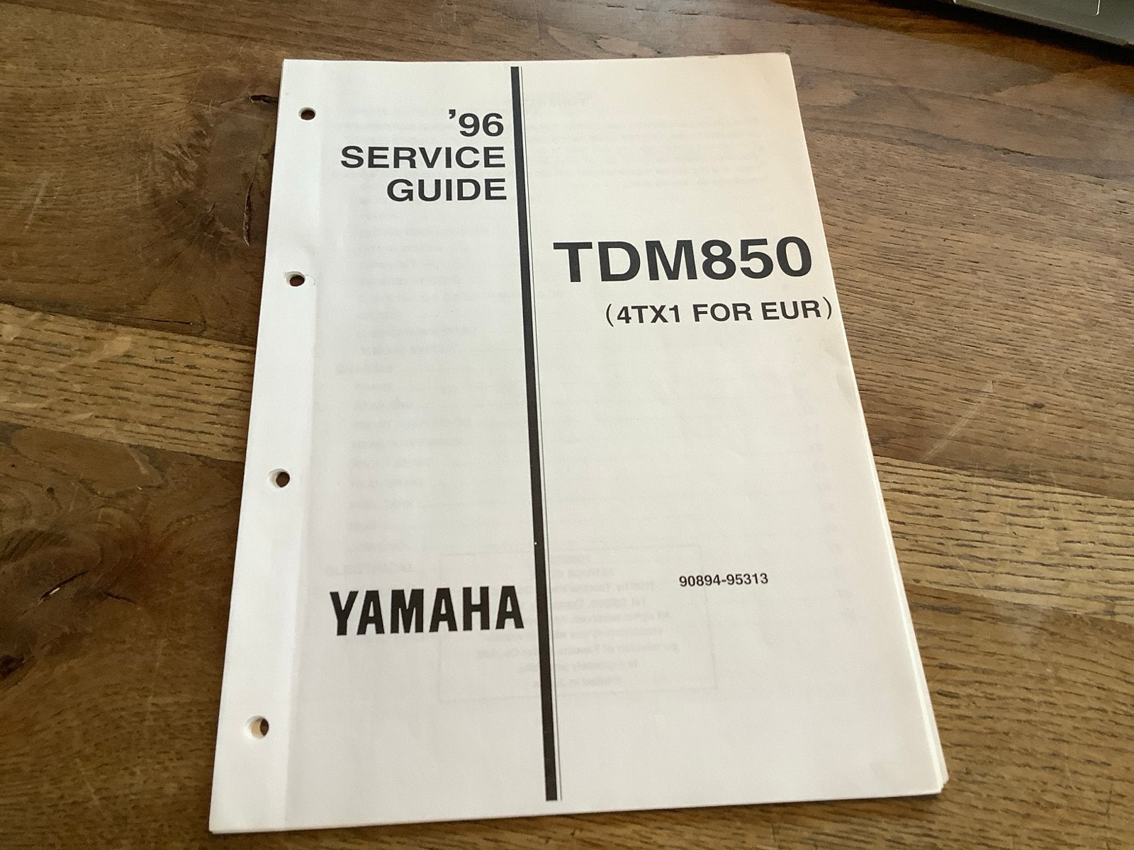 Yamaha TDM850 Service Gids '96 (4TX1 voor EUR). (411), Verzenden, Yamaha
