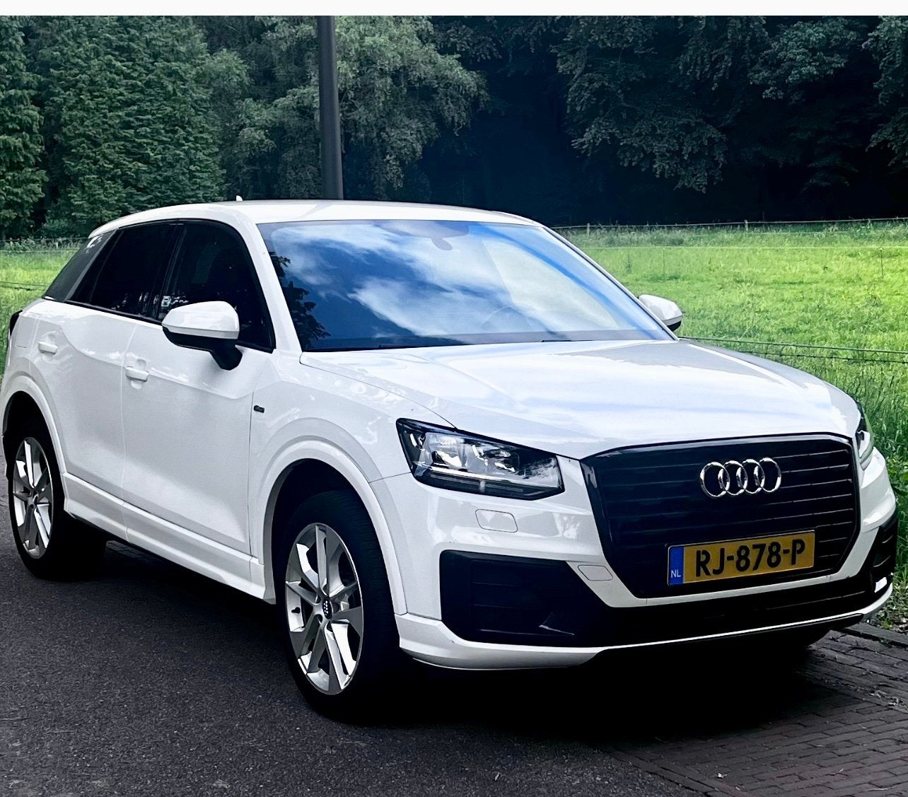 Audi Q2 1.4 Tfsi CoD 150pk S Tronic 2018 Wit, Auto's, Stof, 4 cilinders, Wit, Origineel Nederlands
