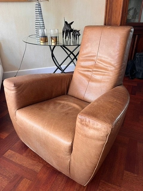 Fauteuil Label Longa, Ophalen, Gebruikt, 75 tot 100 cm, Dutch Design van Gerard van den Berg voor Label