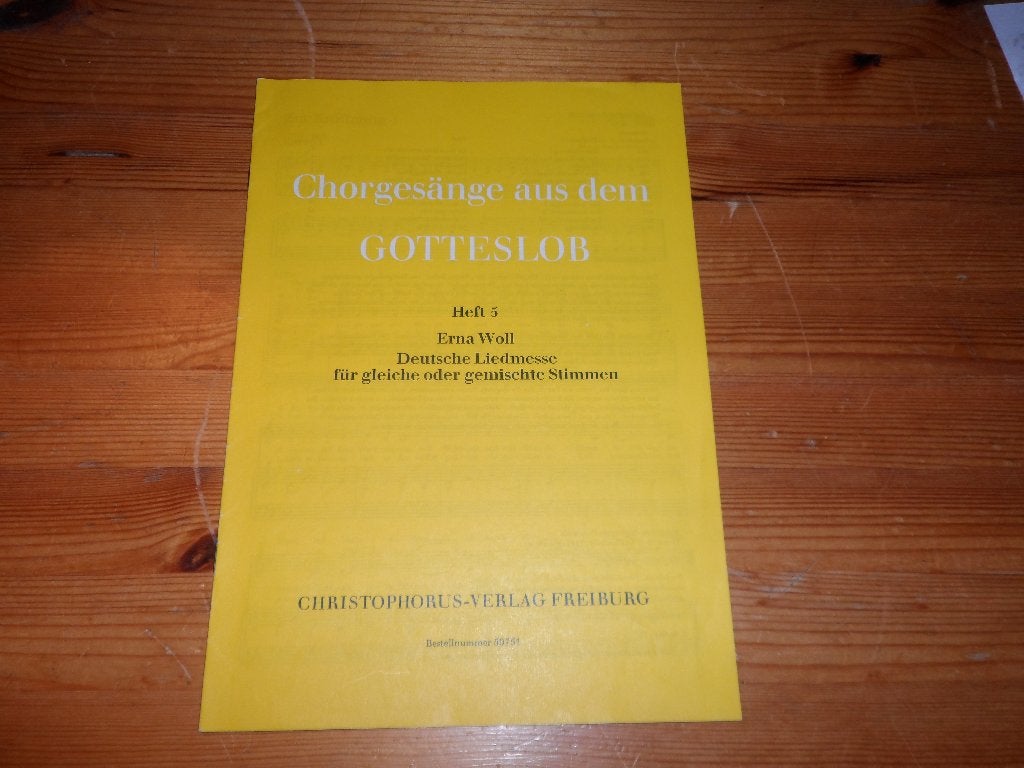 Erna woll - chorgesange aus dem gotteslob - heft 5, Gebruikt, Koor, Ophalen of Verzenden, Religie en Gospel