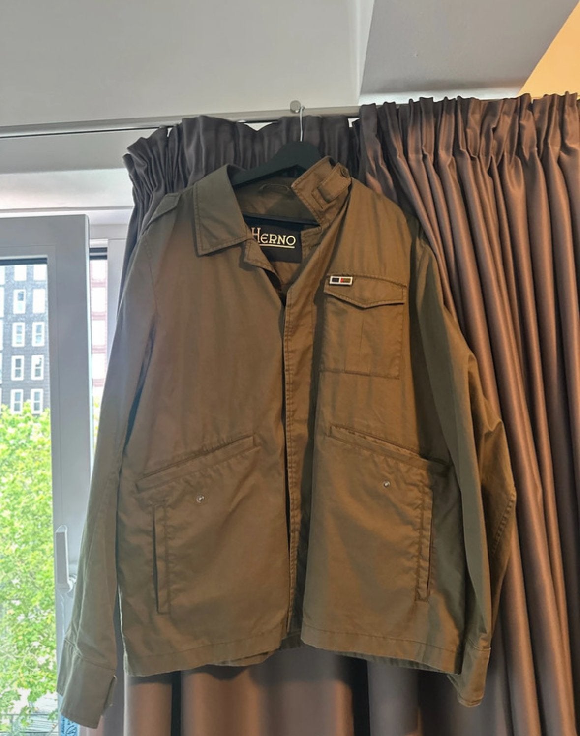 Herno Officina Tessile 'Tigri' Washed Cotton Jas, Kleding | Heren, Maat 56/58 (XL), HERNO, Ophalen of Verzenden, Zo goed als nieuw