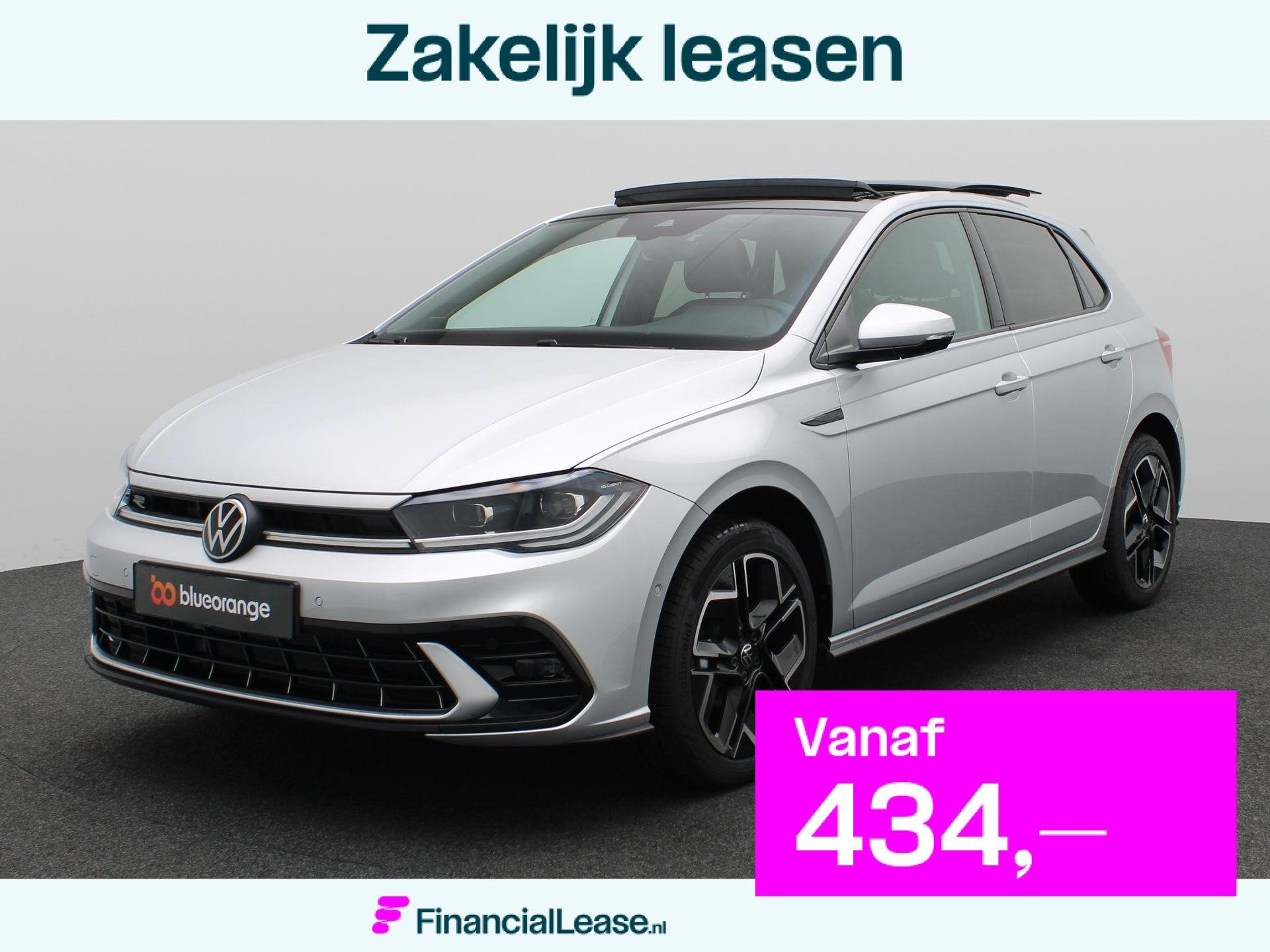 Volkswagen Polo 1.0 TSI R-Line Edition 95PK DSG Pano-Schuifd, Stof, Gebruikt, 95 pk, Bedrijf
