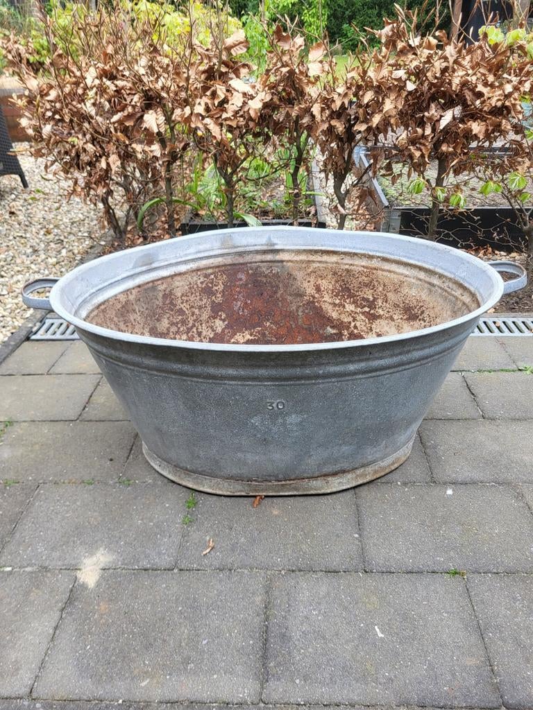 Grote vintage zinken teil, Ophalen