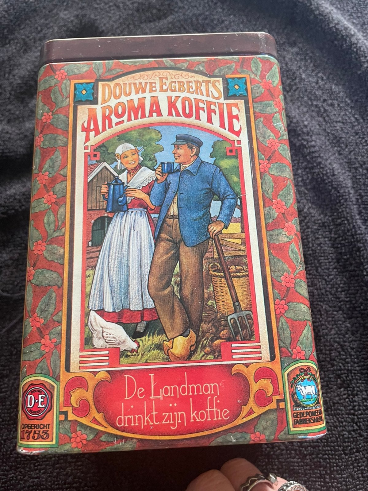 Leuk goed oud koffieblik, Ophalen of Verzenden, Gebruikt, Overige