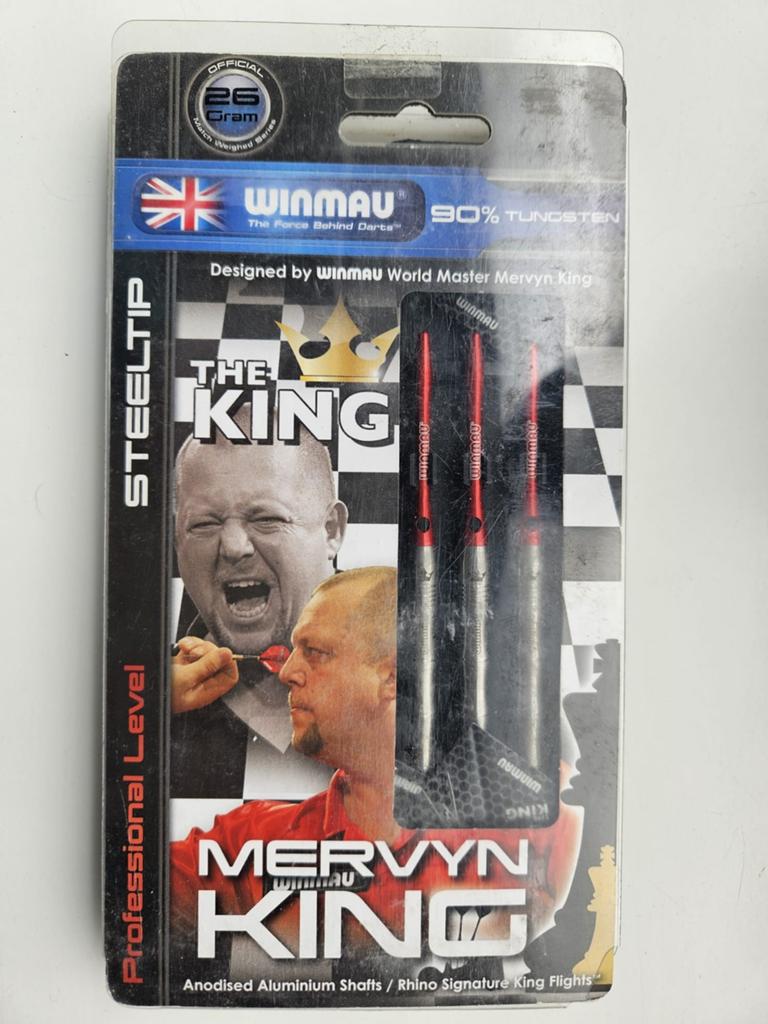 Winmau Mervyn King Steeltip Darts - 26 Gram - 90% Tungsten, Ophalen of Verzenden, Nieuw, Pijlen