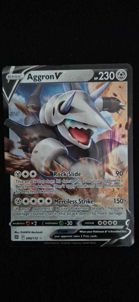 Pokémon Kaart Aggron V - Basic - 230 HP, Ophalen of Verzenden, Nieuw, Losse kaart