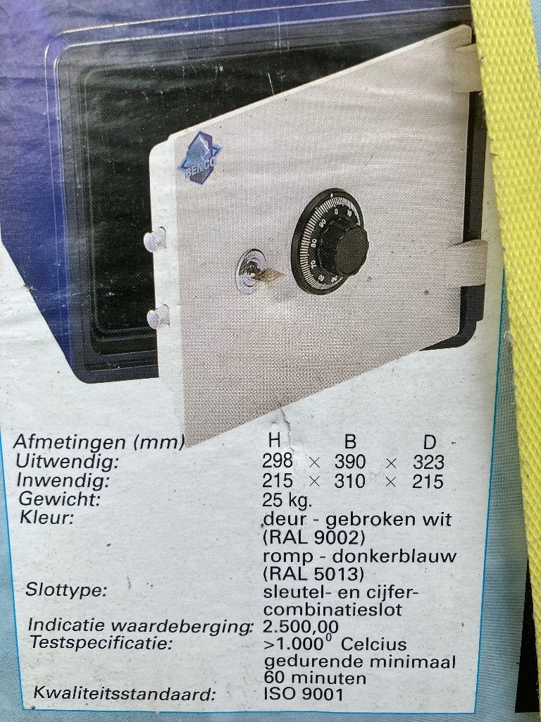 Benco braak en brandveilige kluis, Ophalen of Verzenden, Nieuw