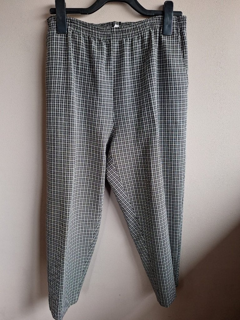 Geruite stretch tregging, zwart/wit, maat 48, Overige kleuren, Maat 46/48 (XL) of groter, Ophalen of Verzenden, Zo goed als nieuw