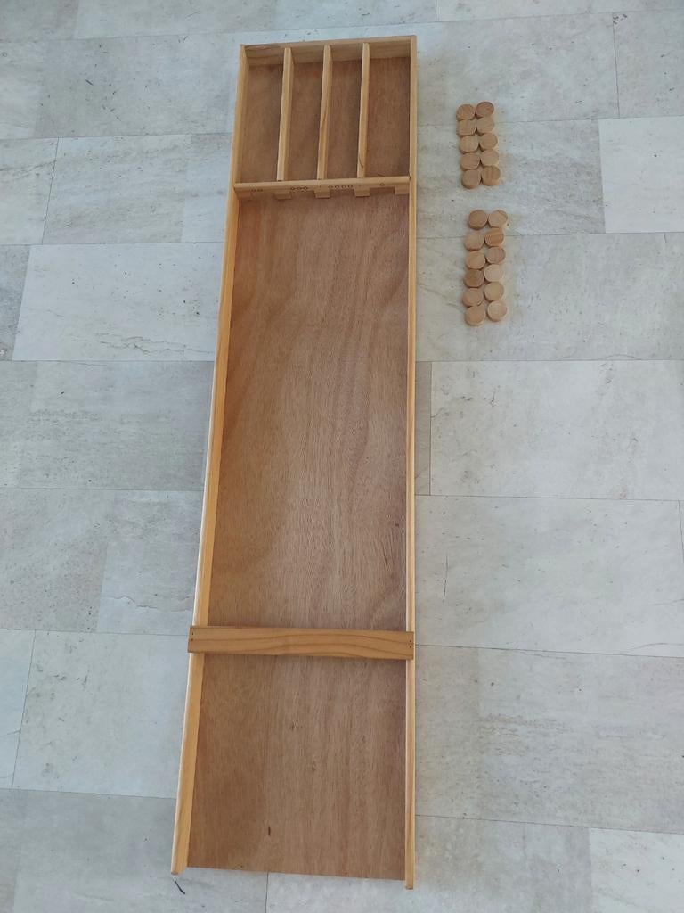 Kinder Sjoelbak 1.20m - Compact en Compleet, Hobby en Vrije tijd, Een of twee spelers, Ophalen, Zo goed als nieuw, Onbekend