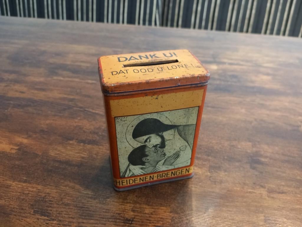Oud R.K. missie collectebusje, Verzamelen, Ophalen of Verzenden, Zo goed als nieuw
