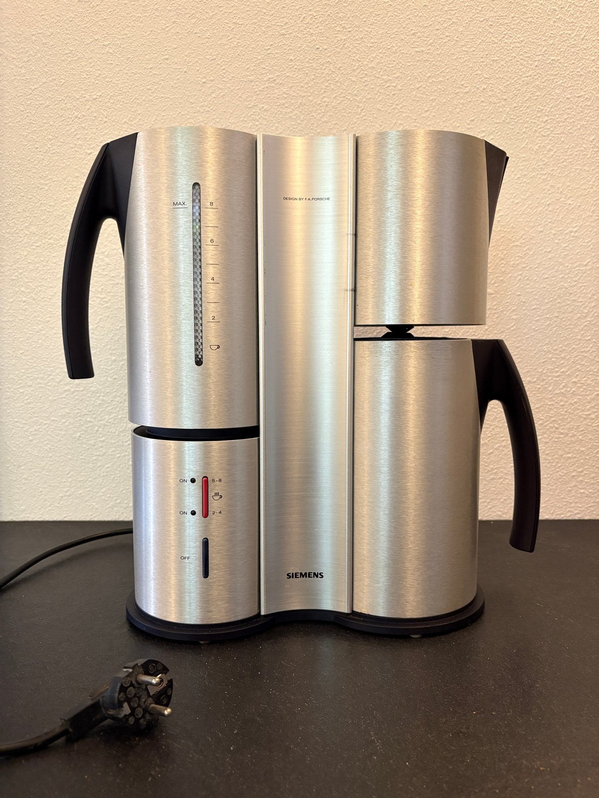 Siemens Porsche Design koffiezetapparaat KA7, Ophalen, Koffiemachine, Gemalen koffie, Zo goed als nieuw