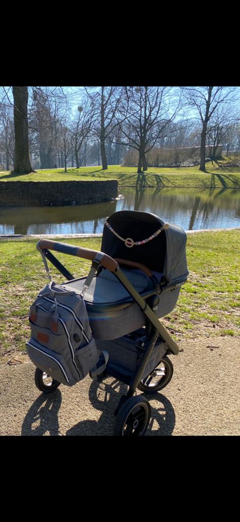 Dubatti kinderwagen met reiswieg en verstelbare duwstang, Gebruikt, Met reiswieg, Ophalen, Kinderwagen