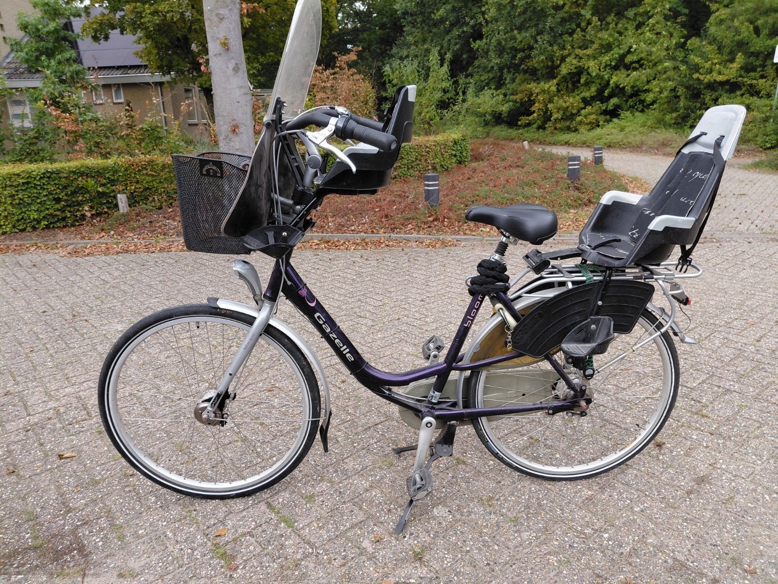 Gazelle Bloom moederfiets met kinderzitjes, Ophalen, Velgrem, Gazelle, 53 tot 56 cm