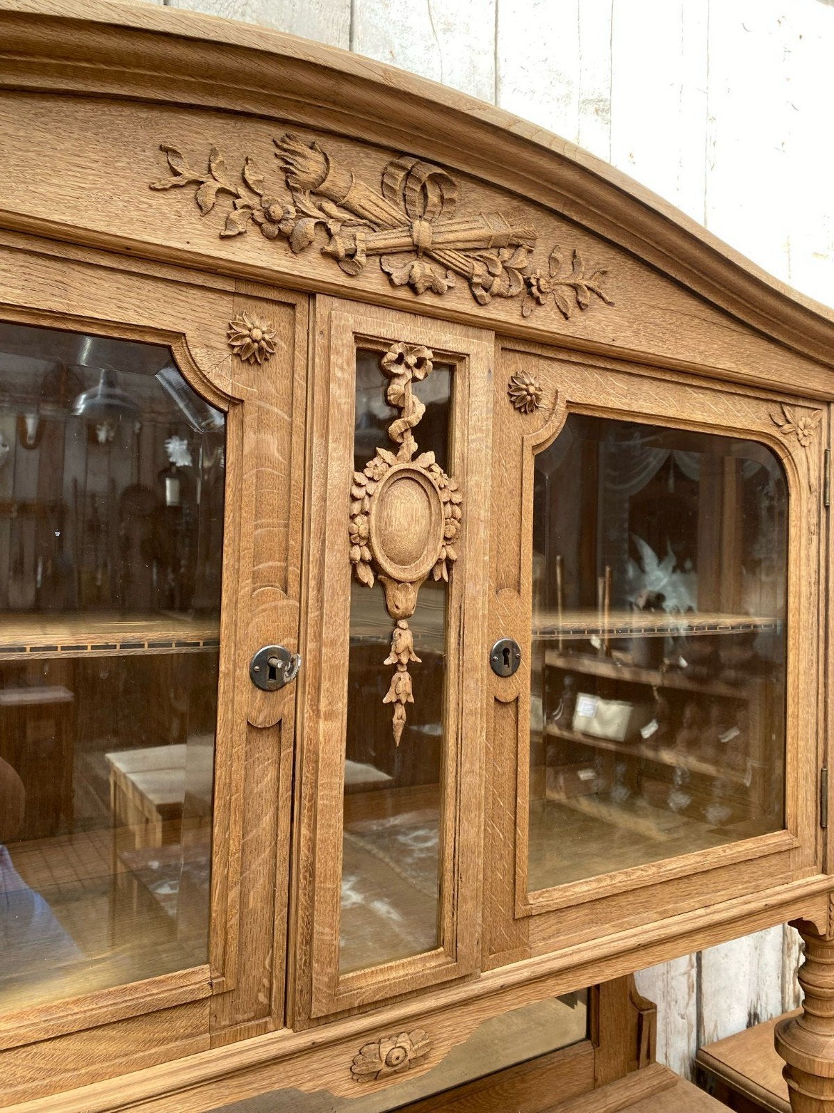 Franse landelijke kast buffetkast vitrine, Ophalen