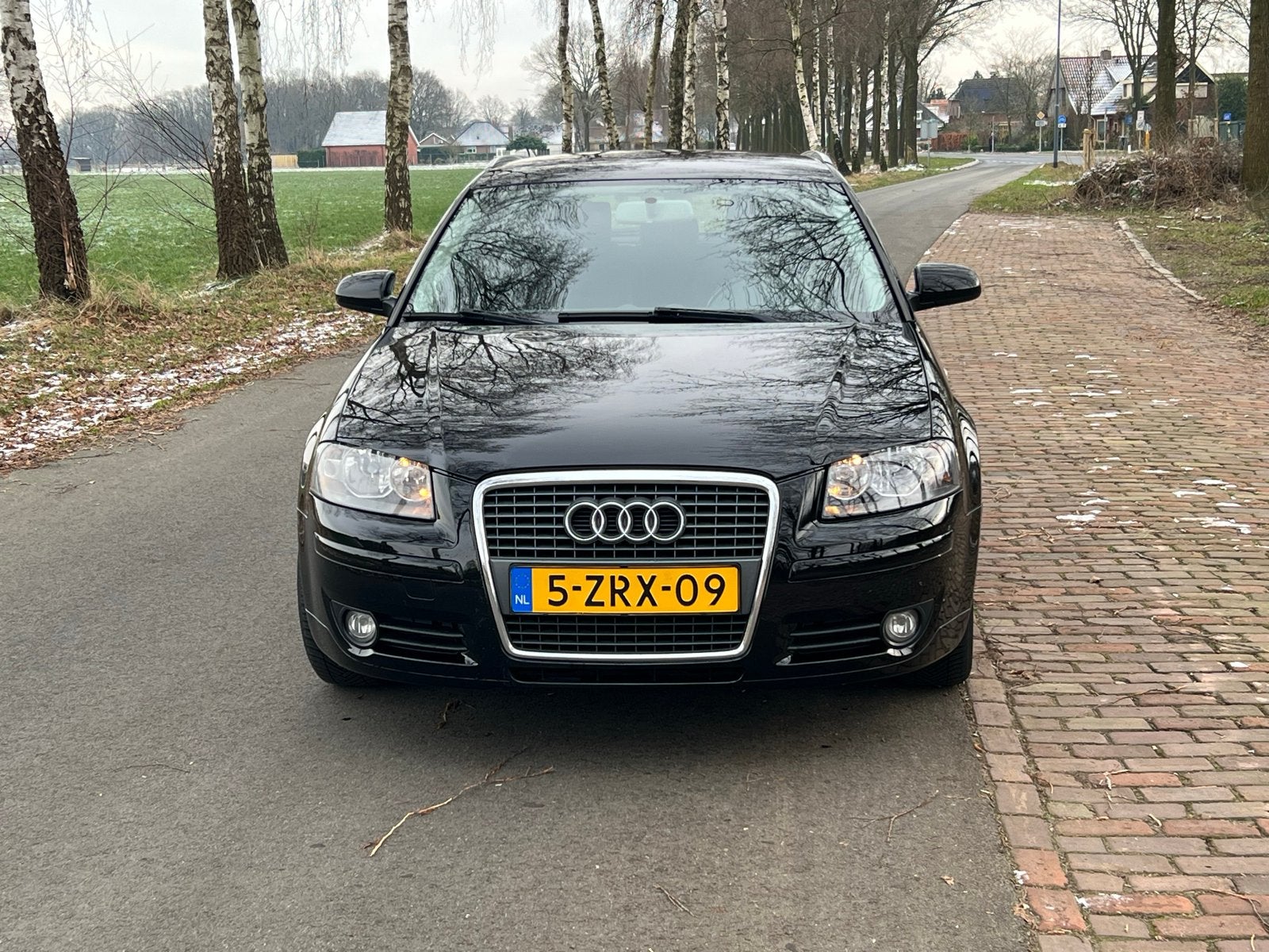 Audi A3 1.6 Sportback 75KW 2007 Zwart, Auto's, Voorwielaandrijving, 4 cilinders, Zwart, 1200 kg