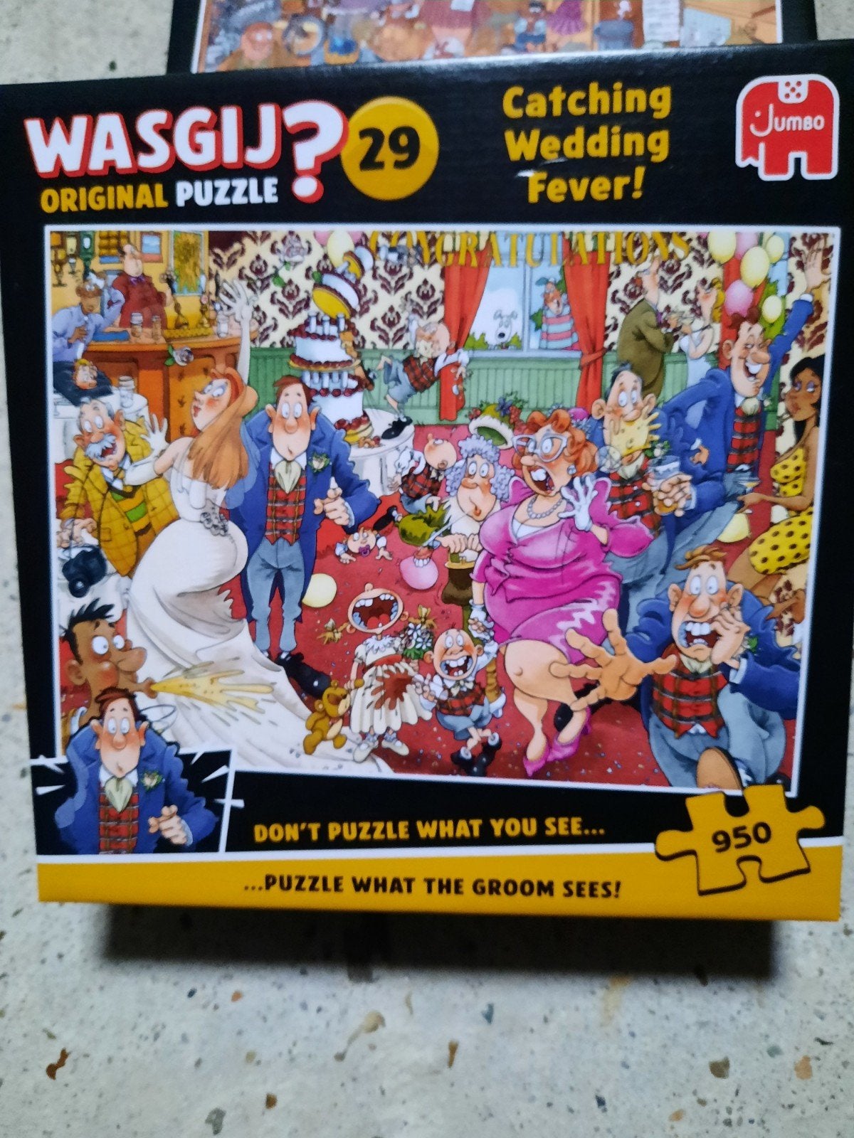 Wasgij? 29 Catching Wedding Fever! 950 stukjes, Ophalen of Verzenden, 500 t/m 1500 stukjes, Gebruikt, Legpuzzel