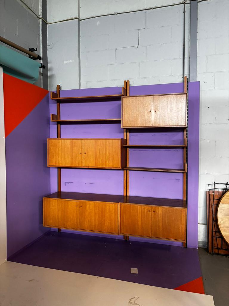 Wandsysteem vintage boekenkast, Ophalen, Gebruikt, C, 50 tot 100 cm