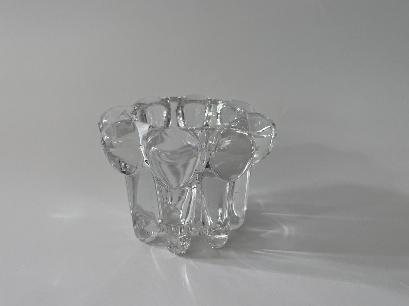 Vintage VMC Reims glazen kandelaar, Ophalen of Verzenden, Glas
