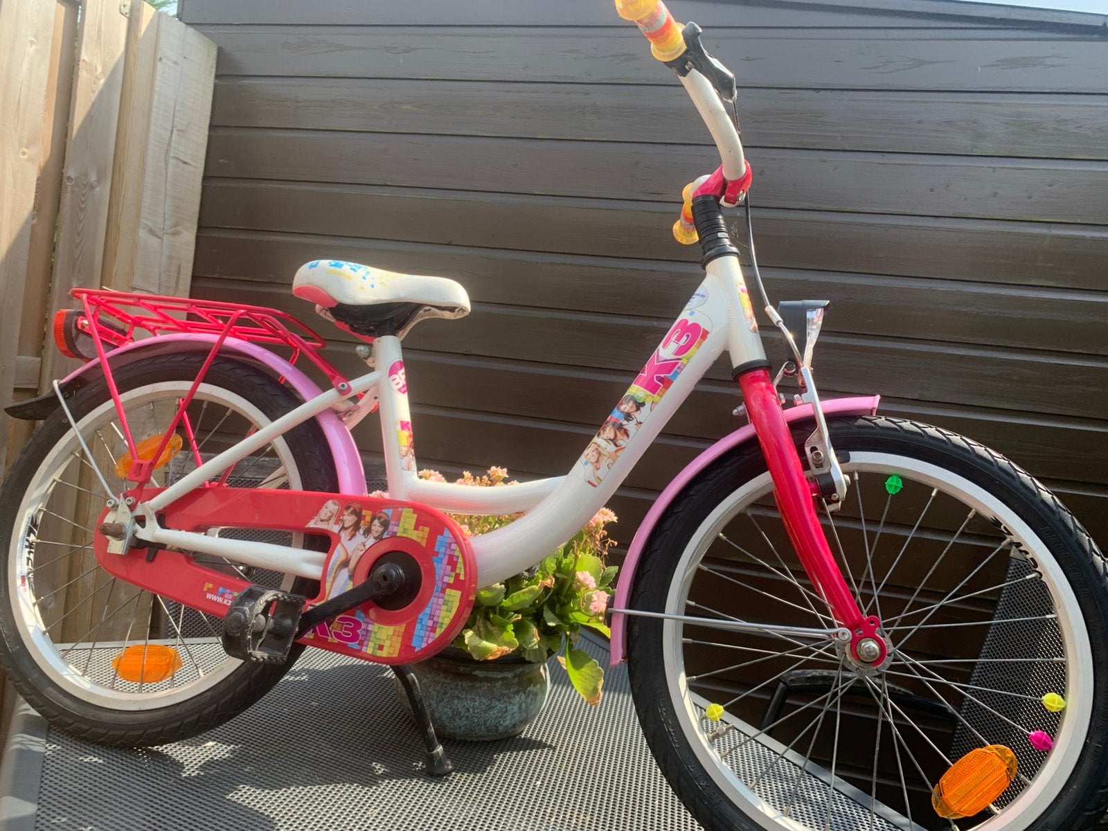 K3 meisjesfiets - 18 inch, Fietsen en Brommers, Fietsen | Meisjes, Ophalen, Gebruikt, 18 inch, Handrem