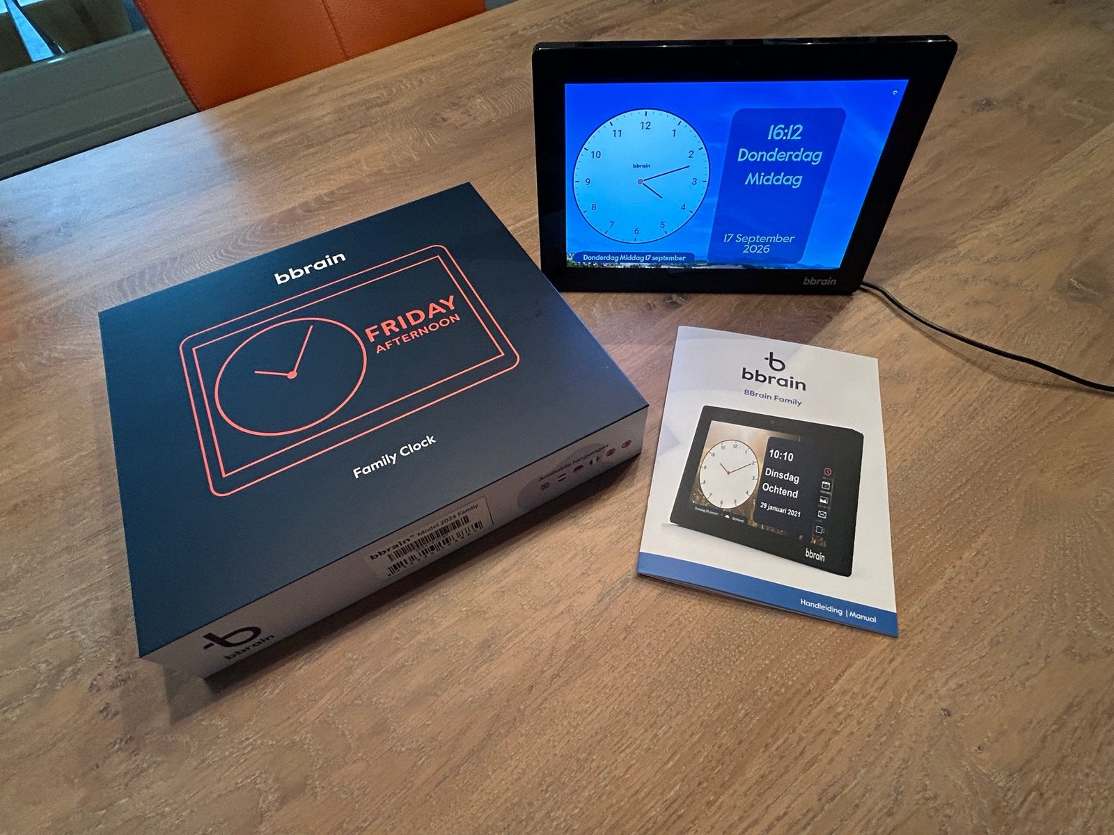 BBrain Family Klok - Model 2024 - Digitale Dagklok, Ophalen of Verzenden, Zo goed als nieuw, Analoog en Digitaal, Tafelklok