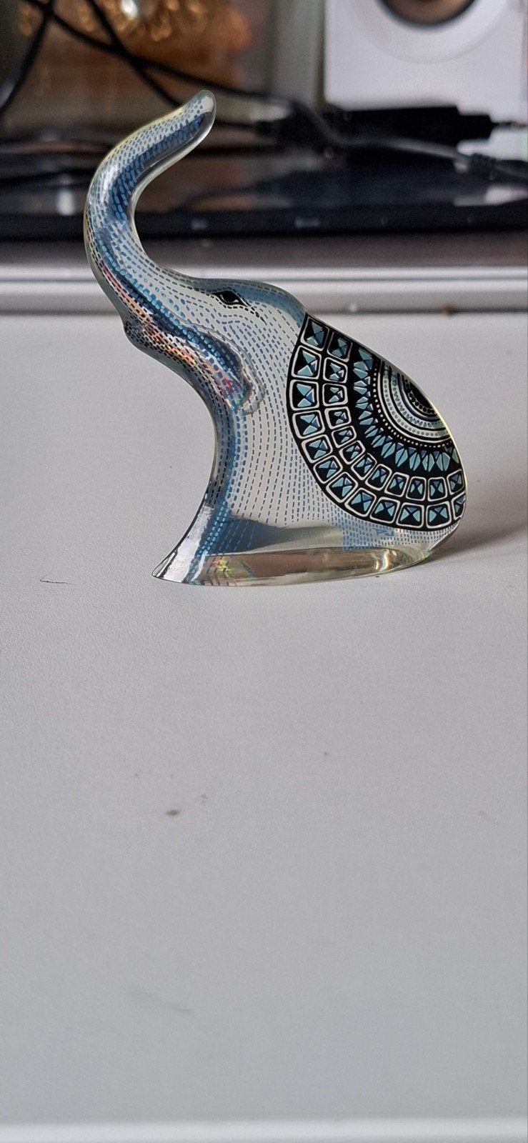 Abraham Palatnik olifant lucite, Ophalen of Verzenden, Beeld, Kunststof