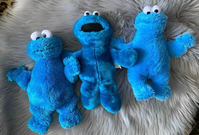 3 koekie monster knuffels, 30cm, Kinderen en Baby's, Speelgoed | Knuffels en Pluche, Verzenden, Zo goed als nieuw, Overige typen