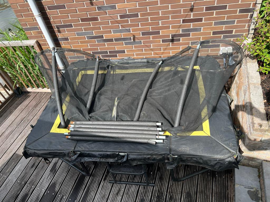 Salta Trampoline Comfort Edition 214x153 cm Zwart, Kinderen en Baby's, Speelgoed | Buiten | Trampolines, Ophalen, Gebruikt