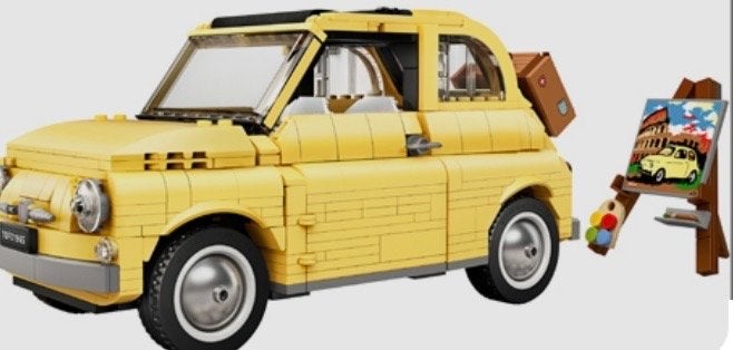 LEGO Creator Expert Fiat 500 (10271) - Geel, Ophalen of Verzenden, Zo goed als nieuw, Overige merken