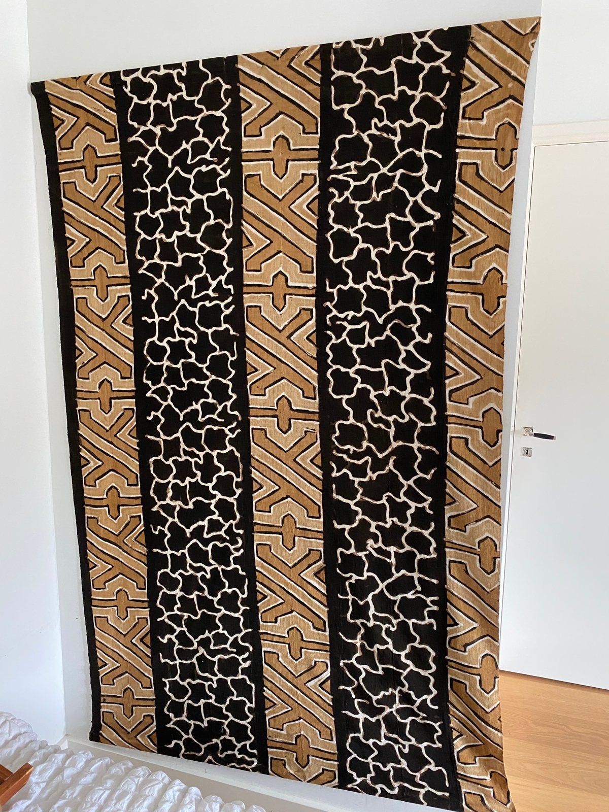 Authehtiek Handgeweven wanddoek uit Mali, Gebruikt, Wandkleed, Ophalen of Verzenden, Afrikaans