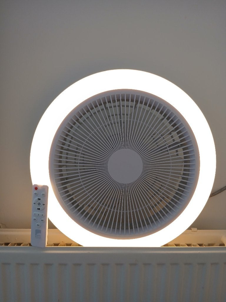 EGLO Sayulita 1 plafondventilator met LED, Ophalen, Kunststof, Modern, 46 cm
