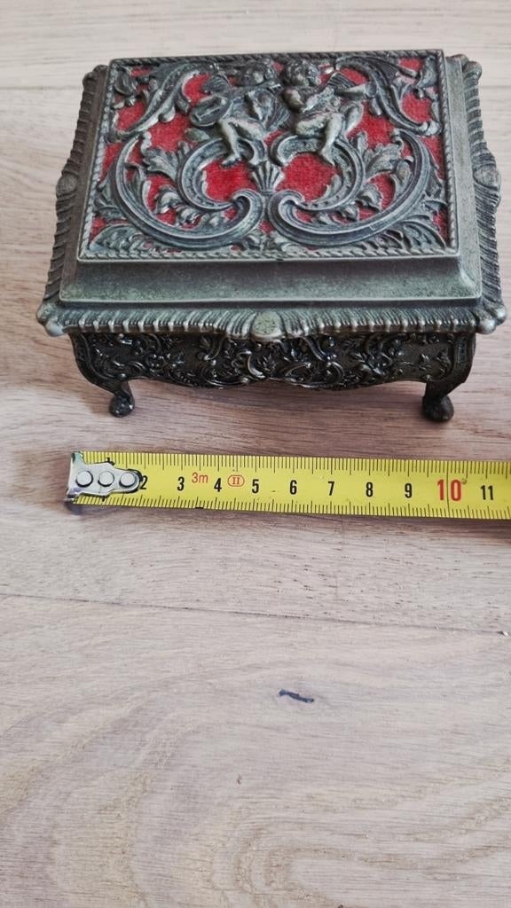 Vintage brocante sieradendoos, Ophalen of Verzenden, Overige kleuren